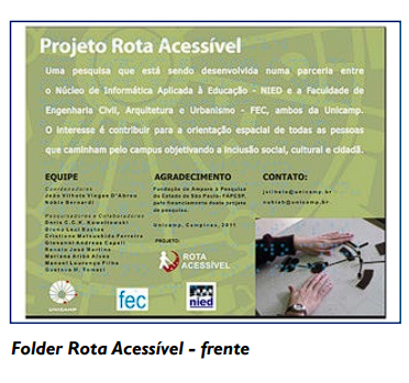 Folder Rota Acessível - frente